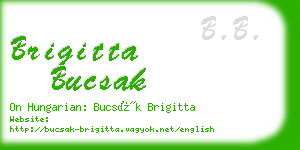 brigitta bucsak business card
